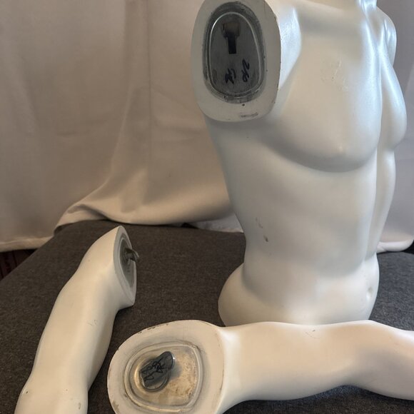 Male Mannequin Male Torso w Removable Arms Commercial Grade - Picture 7 of 8